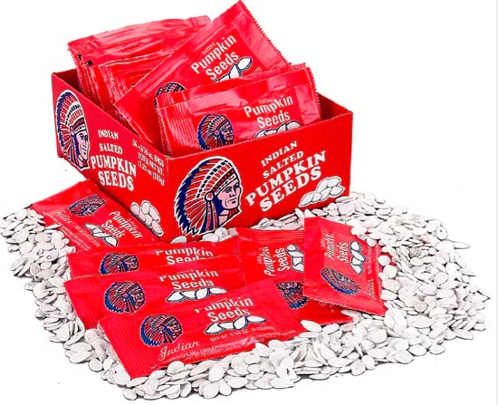 Indian Pumpkin Seeds Salted (4 box deal) , 5/16 oz, 36 count (144 bags) From Candy World