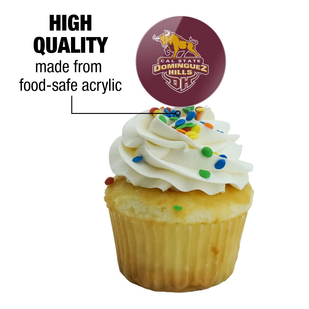 California State University Dominguez Hills Primary Logo Cupcake Picks Toppers Decoration Set Of 6