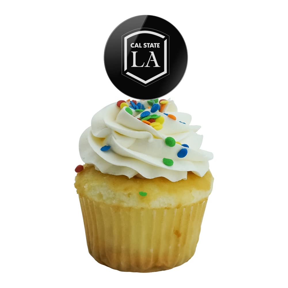 California State University Los Angeles Secondary Logo Cupcake Picks Toppers Decoration Set Of 6