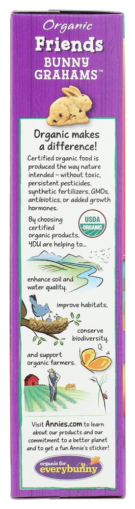 Annies Organic Friends Bunny Grahams 7Oz, Pack Of 1