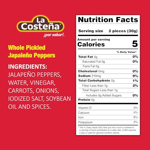 La Costea Whole Jalapeo Peppers 26 Oz (4-Pack)