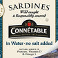 Sardines | Connetable | Sardines In Water | No Salt Added | 4.375 Ounce | Pack Of 12