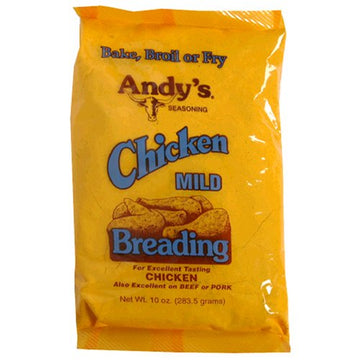 Andys Mild Chicken Breading Mix 10-Ounce Boxes (Pack Of 12)