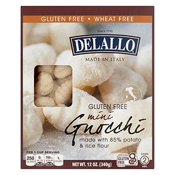 DeLallo gluten Free Potato & Rice Mini gnocchi 12oz Box 4-Pack