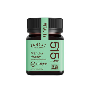 Egmont Honey Manuka Honey Mgo 515+ Umf 15+ - Non-Gmo, Kosher, Recycled Plastic Jar, Traceable 100% Pure Authentic New Zealand Ho