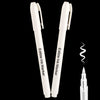 Fanika 2PCS White Edible Markers for Cookie Decorating, Smooth Tip Food Grade Gourmet Writer for Chocolate, Fondant, Macaron, Fo