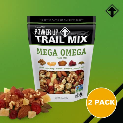 Gourmet Nut Power Up Trail Mix Mega Omega 26 Ounce (2 Pack)