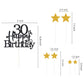 Pargleev Glittery 30Th Happy Birthday Cake Topper With Star,Personalised 30 Birthday Cake Toppers Party Decorations Party Suppli