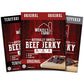 Wenzels Farm Beef Jerky Variety Pack - Includes Original, Teriyaki, And Peppered Beef Jerky - Naturally Smoked - No Msg - No Artificial Colors, Gluten Free - Pack Of 3, 3 Oz Bags