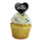 GRAPHICS & MORE Cupcake Picks Set of 6 - Acrylic Heart Decoration - University of Indianapolis