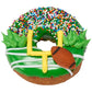 Brown Football Edible Sugar Cake Toppers, 24 Count