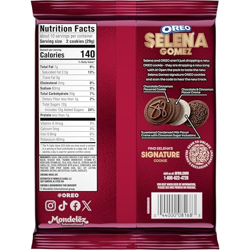 Selena Gomez OREO Cookies  Chocolate and Cinnamon Creme  Limited Edition  10.68 oz