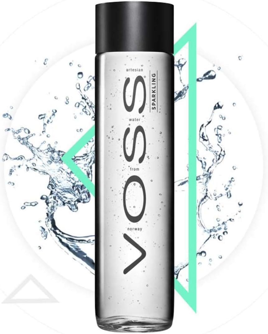 Voss Artesian Sparkling Water, Glass Bottle, 27.05 oz
