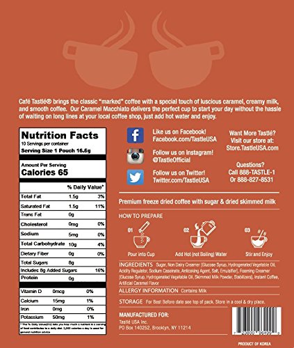 Cafe Tastl   Single Serve Coffee, Caramel Macchiato, 20 Count