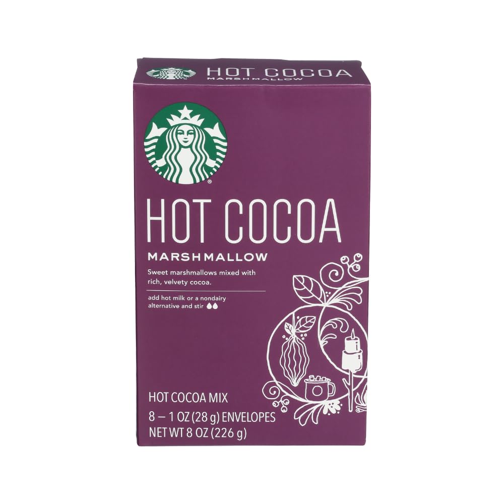 Starbucks Hot Cocoa Mix Packets Variety Pack, 1 Box Peppermint Hot Cocoa, 1 Mix Classic Hot Cocoa, 1 Box Marshmallow Hot Cocoa,