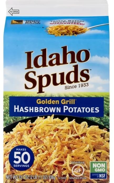 Generic Idaho Spuds Hashbrown Potatoes, Golden Grill, Box, 33.1 oz