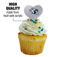 GRAPHICS & MORE Cupcake Picks Set of 6, Acrylic, University of Wisconsin - spirit-inspired flavor, Heart Love Design, Model CUPT.HRT.ACR.6PK.CLCUWS500B