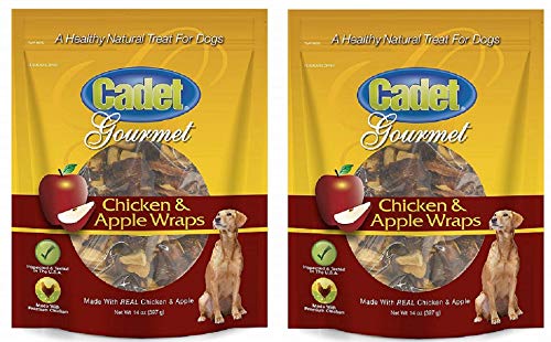 Cadet Dog Treats Apple & Chicken Wrap, 14 oz, Pack of 2