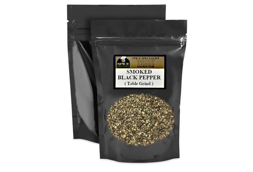 Smoked Black Table Pepper by Spice Specialist - 10 oz. Kosher Bag - Small & Bulk Options Available
