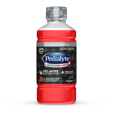 Pedialyte Advancedcare+ Electrolyte Drink With 33% More Electrolytes And Has Preactiv Prebiotics, Chilled Cherry Pomegranate, Gi