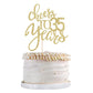 Qertesl Gold Glitter Cheers To 35 Years Cake Topper, Happy 35Th Birthday Cake Decorations,Perfect For 35 Years Cake Decorating,W