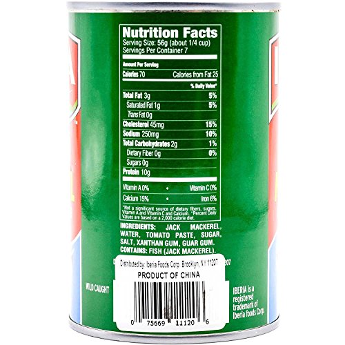 Iberia Jack Mackerel In Tomato Sauce, 15 Ounce