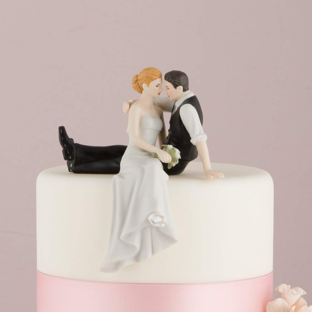 Weddingstar Look Of Love Bride And Groom Porcelain Figurine Cake Topper, 4 1/8'' X 4 1/2'' H