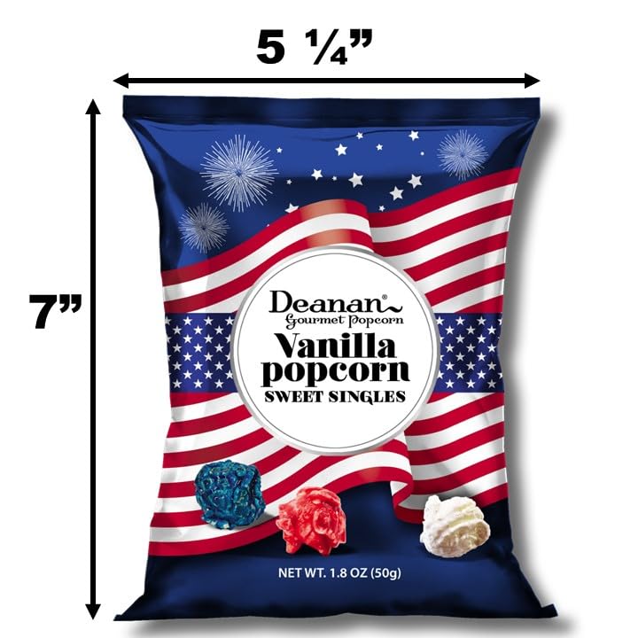 Deanan Patriotic Vanilla Popcorn 12 Count (1.5 Cup Ea)