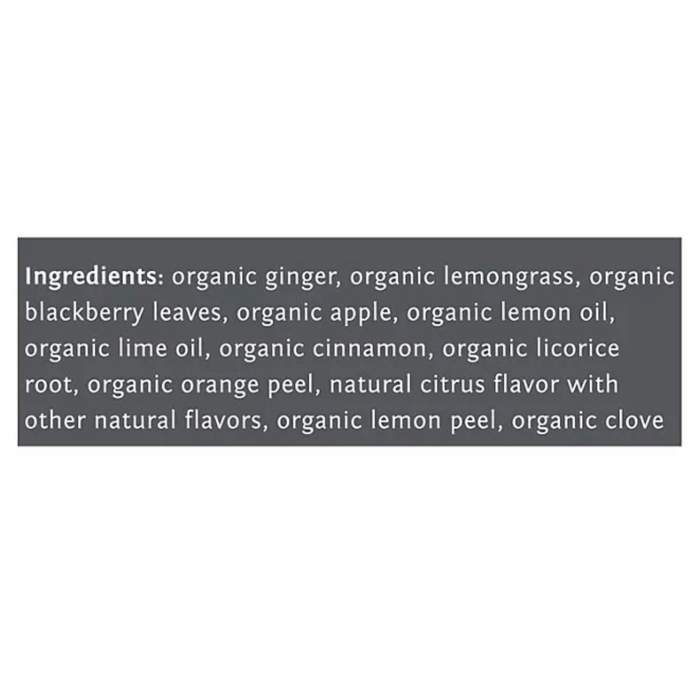 Bigelowwss Organic Lemon Ginger Herbal Tea 60 Ct. W/A Storage Bag