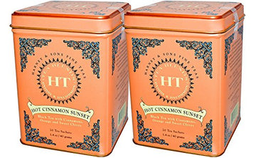 Harney & Sons Teas Hot Cinnamon Sunset Tea Leaf Sachets (2X20Bag)