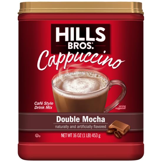 Hills Bros. Cappuccino Variety Pack - Double Mocha, White Chocolate Caramel, English Toffee - 48 Ounce (Pack of 1)