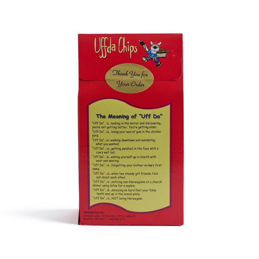 Uffda Chips - Made From Real Lefse - 6 Oz -By Norsland Lefse (Cinnamon Sugar)