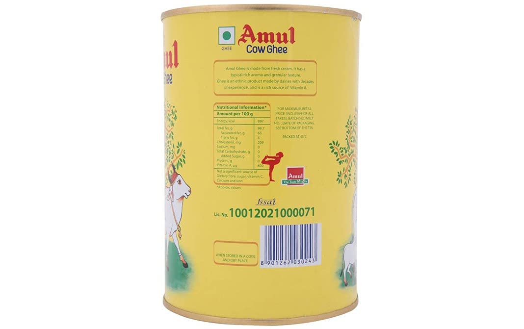 Amul Ghee (Cow Ghee, Tin Pack) 1Litre