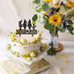 TzTwodcaz Cowboy and Cowgirl Wedding Cake Topper - Acrylic, Black, Funny West Theme, Mr and Mrs Decorations