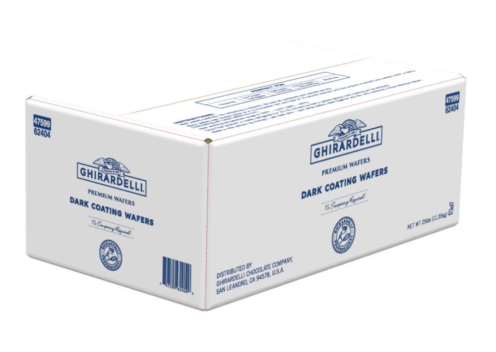 Ghirardelli Dark Coating Wafers, Dark Chocolate, 25 lbs