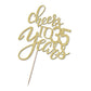 Qertesl Gold Glitter Cheers To 35 Years Cake Topper, Happy 35Th Birthday Cake Decorations,Perfect For 35 Years Cake Decorating,W