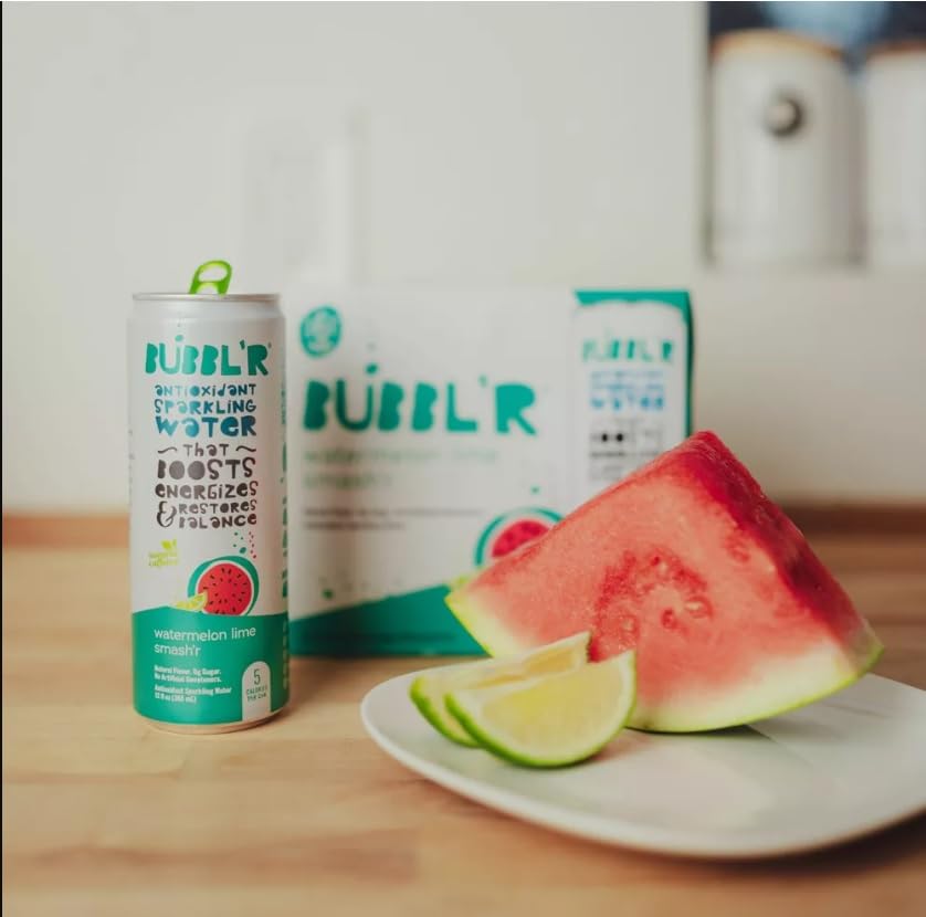 KD Chocolates BABBL Watermelon Lime Smash Sparkling Water - 12 Fl Oz Cans, 6 Pack