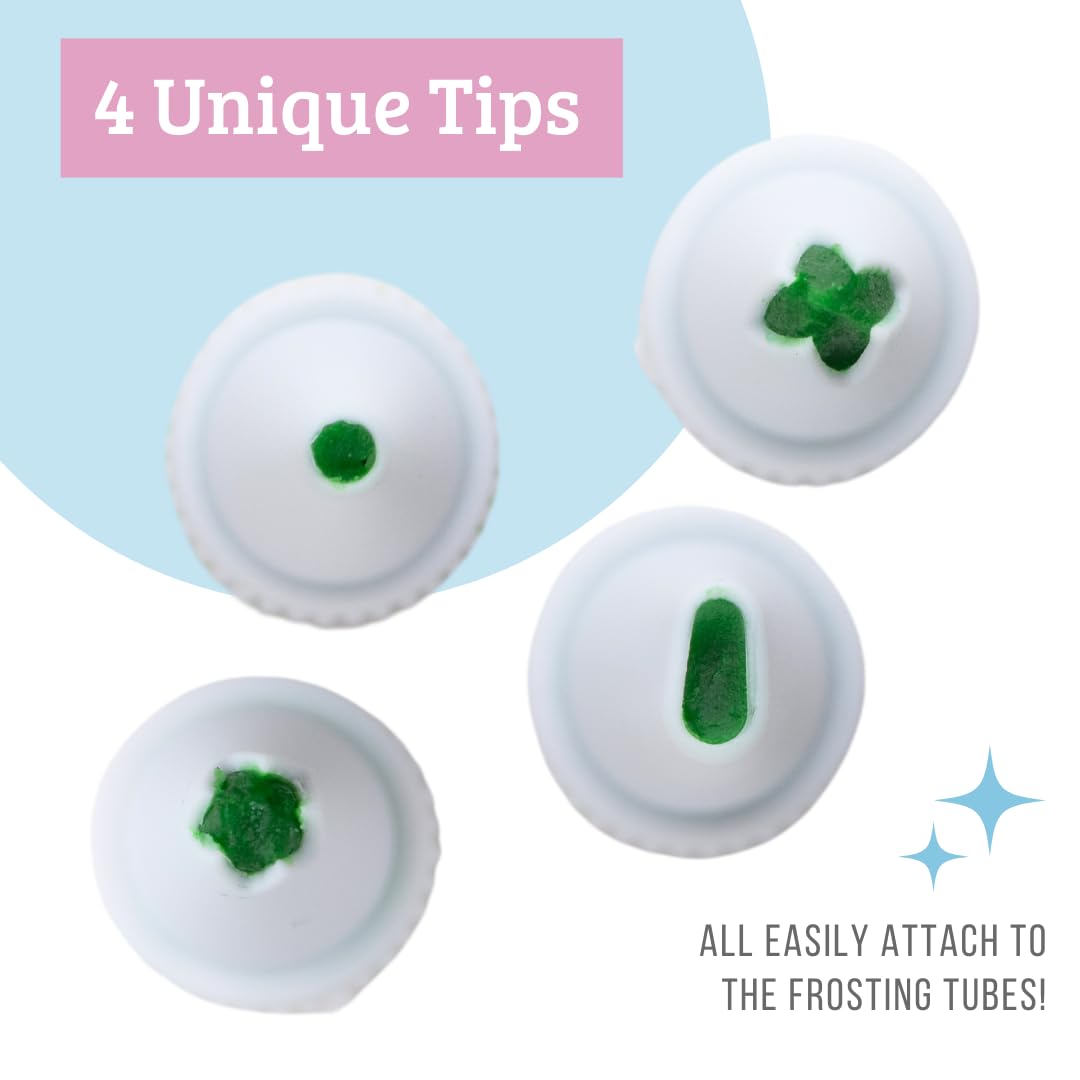 Sweets Indeed, Christmas Frosting Kit plus Sprinkles, 3 Frosting Tubes, 2.5 ounces Sprinkes, 4 nozzles, 11.31 ounces, Perfect fo