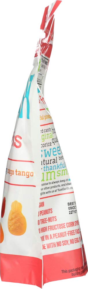 Yumearth Gluten Free Fruit Snacks, Tropical, 5 Snack Packs, 0.7 Oz (19.8 G) Each