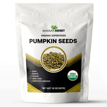 Mayan's Secret - Raw Pumpkin Seeds Organic, 2 Lbs - Premium Quality | Fresh | Unsalted