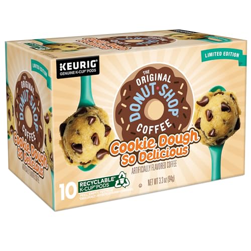 The Original Donut Shop Cookie Dough So Delicious Coffee, Single-Serve Keurig K-Cup Pods, 60 Count