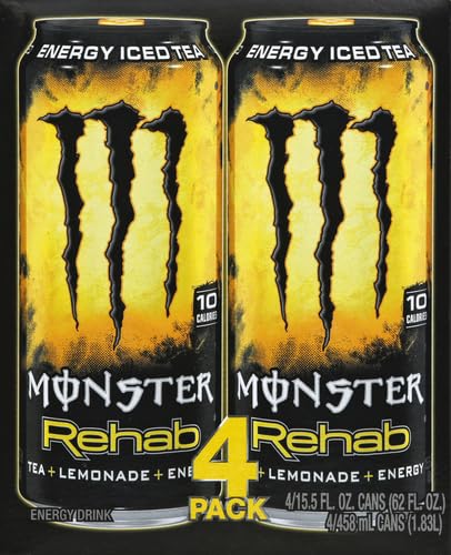 Monster Rehab, Tea + Lemonade, 15.5 fl oz, 4 Pack