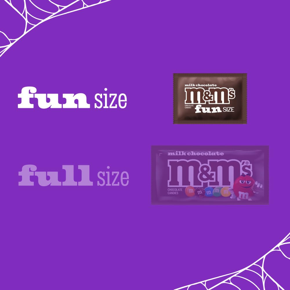 M&M'S Milk Chocolate Fun Size Candy Bag, 10.53Oz Bulk Candy Bag