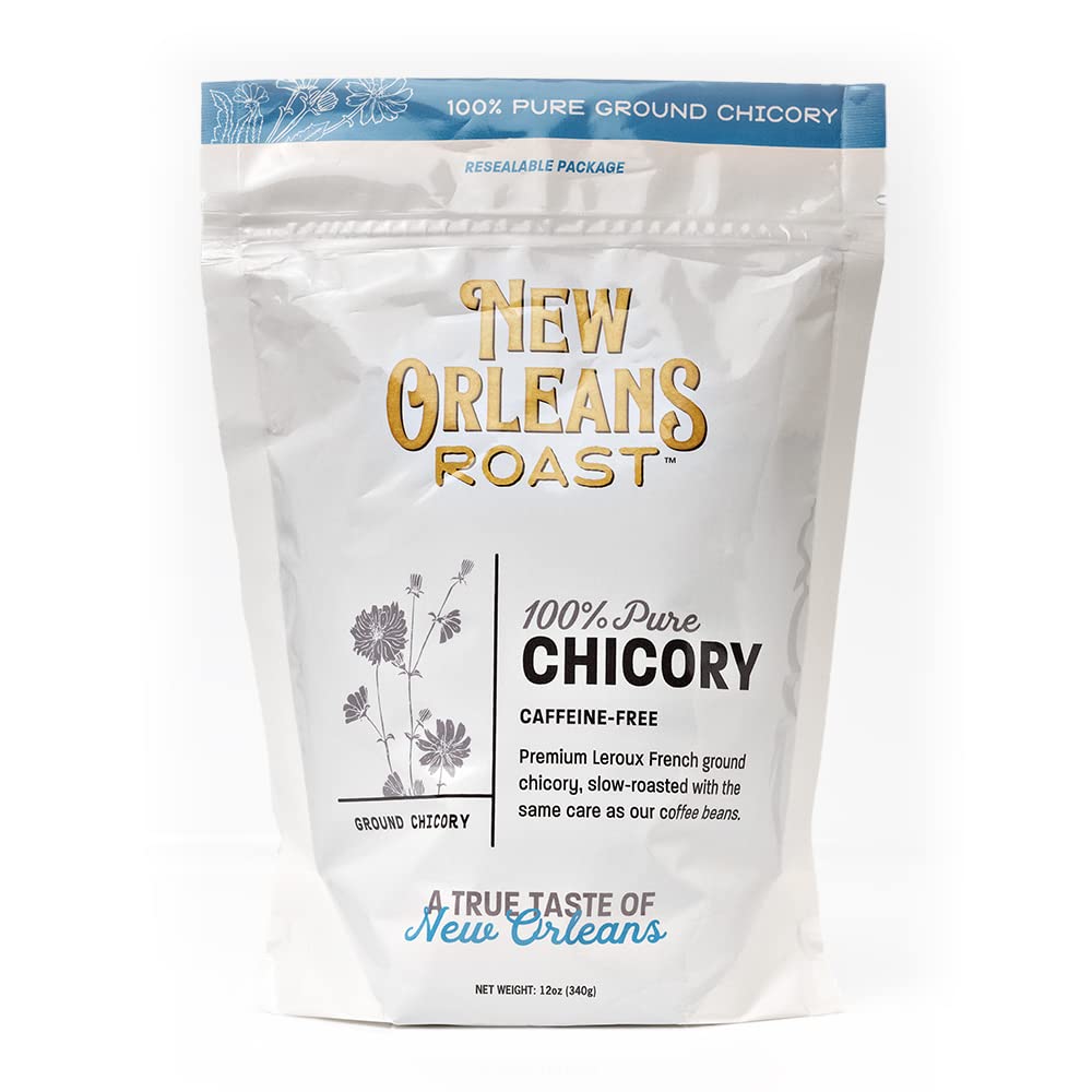 New Orleans Roast French Chicory Coffee Alternative, Acid-Free, Caffeine-Free, Dark Roast, 12oz
