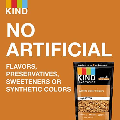 Kind Healthy Grains Clusters, Granola Variety Pack, Healthy Snacks, Good Source Of Fiber, Gluten Free, Whole Grains And Oats, 10
