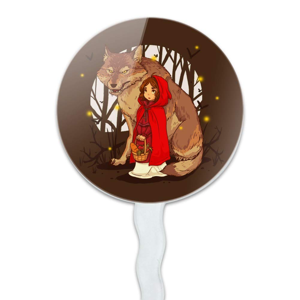 GRAPHICS & MORE Little Red Riding Hood Cupcake Picks Set of 6, Multi, Acrylic