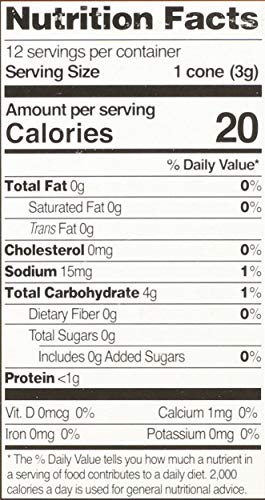 Lets Do Organic Ice Cream Cones - Sugar Cones, Mini Cones, 1.2 Oz, Pack of 12