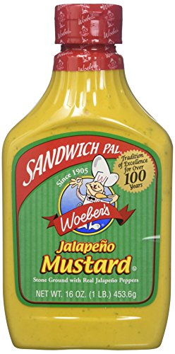 Woeber Mustard Sndwch Pal Jalapeno, 1 Pound (Pack Of 2)