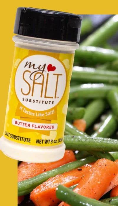 Mysalt Butter Flavored Salt Substitute - 100% Salt Free - Sprinkle On Potatoes, Fresh Corn & Vegetables