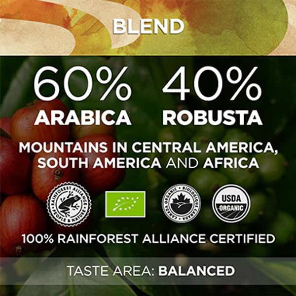 Lavazza ¡Tierra! Organic For  T Whole Bean Coffee, Light Roast, 100% Arabica, 2.2 Lb Bag (Pack Of 1)